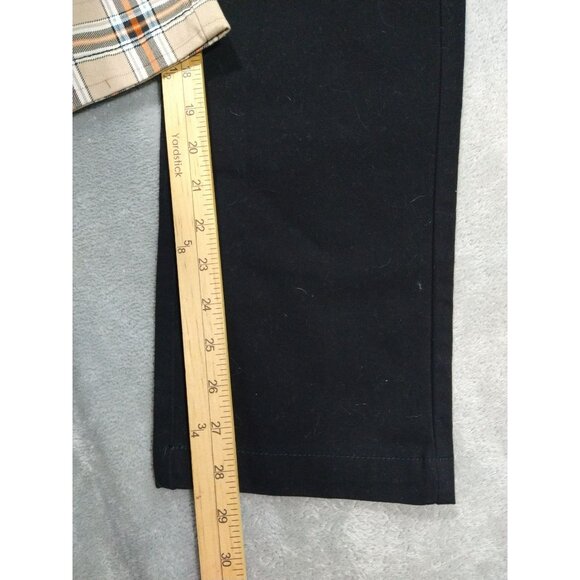 Airwalk Forever 21 Pants Womens Small Black Plaid Colorblock Cotton High Rise - Picture 5 of 10
